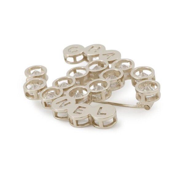 CHANEL CC Logo Brooch Rhinestone/Gold Plated - Picture 13 of 13